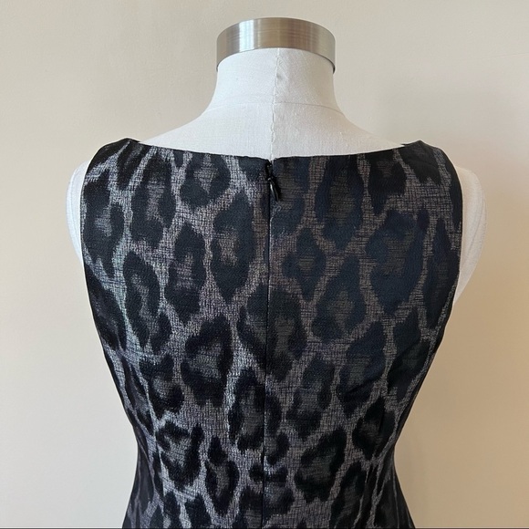 Ann Taylor Black and Gray Leopard Print Dress - Picture 5 of 8